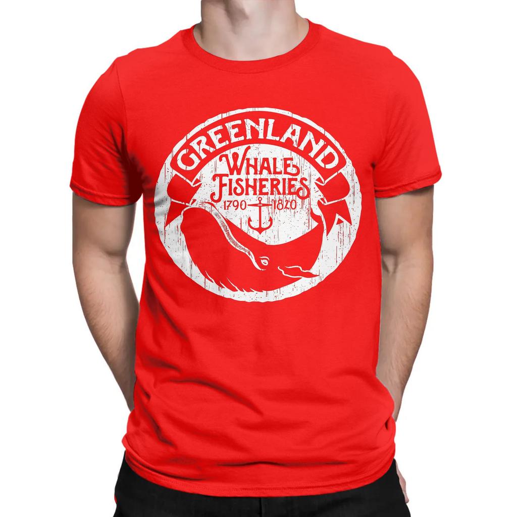 Greenland Whale Fisheries Fishing T-Shirt for Men  Funny Pure Cotton Tees Round Collar Short Sleeve T Shirt Gift Idea Clothes