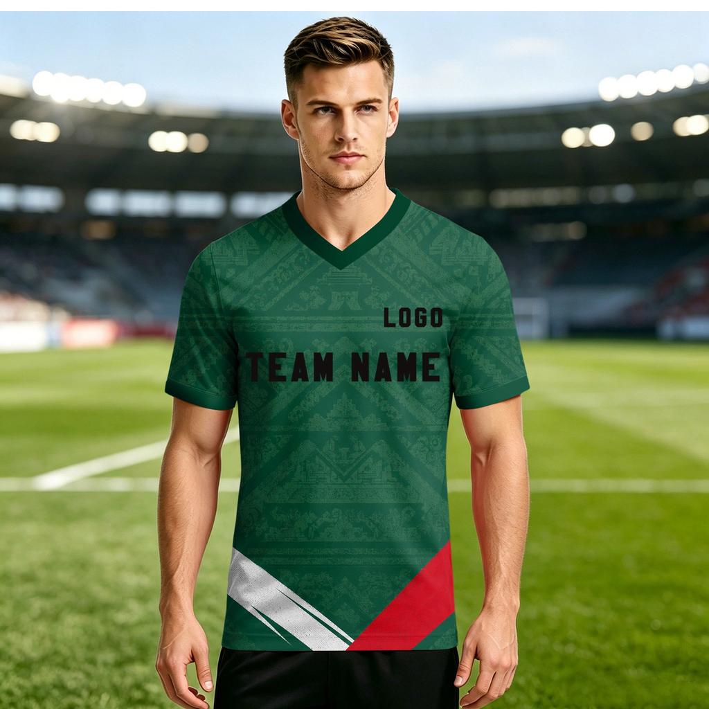 Retro Style International Soccer Fan Jersey Unisex Short Sleeve V Neck Team Shirt Personalized Number and Name Customizable Football Tee
