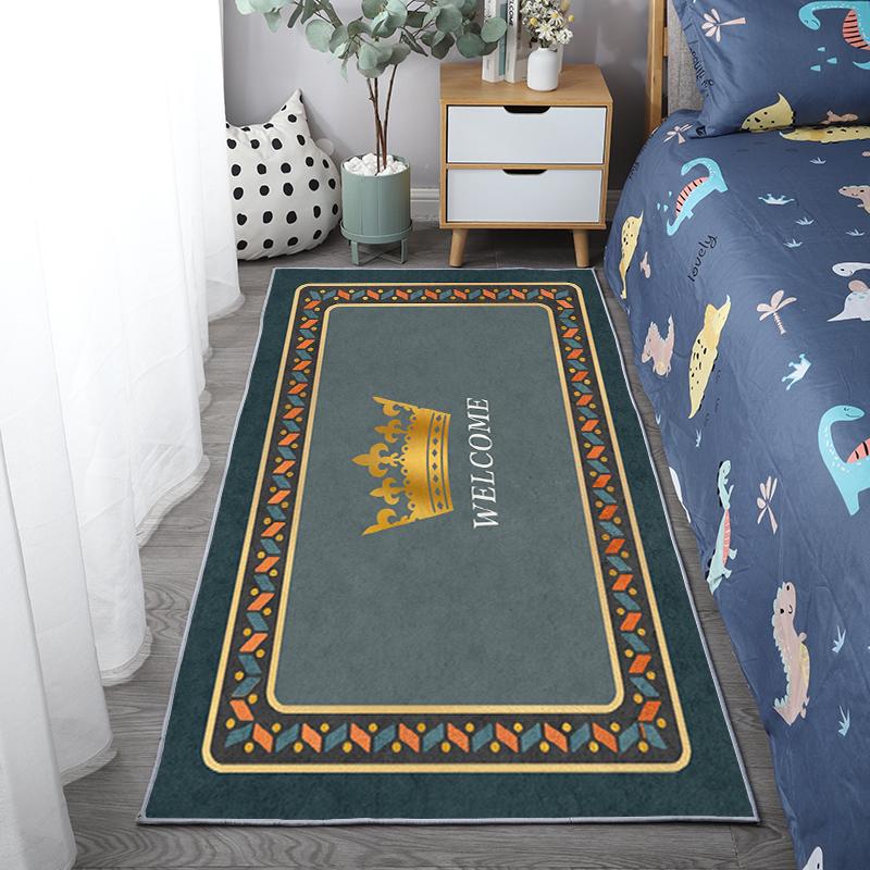

VIAKAMA American-Style Carpet Bedroom Bedside, Living Room Bathroom Bay Window, Study Desk And Chair, Floor Mat, Home Decoration 50x80cm
