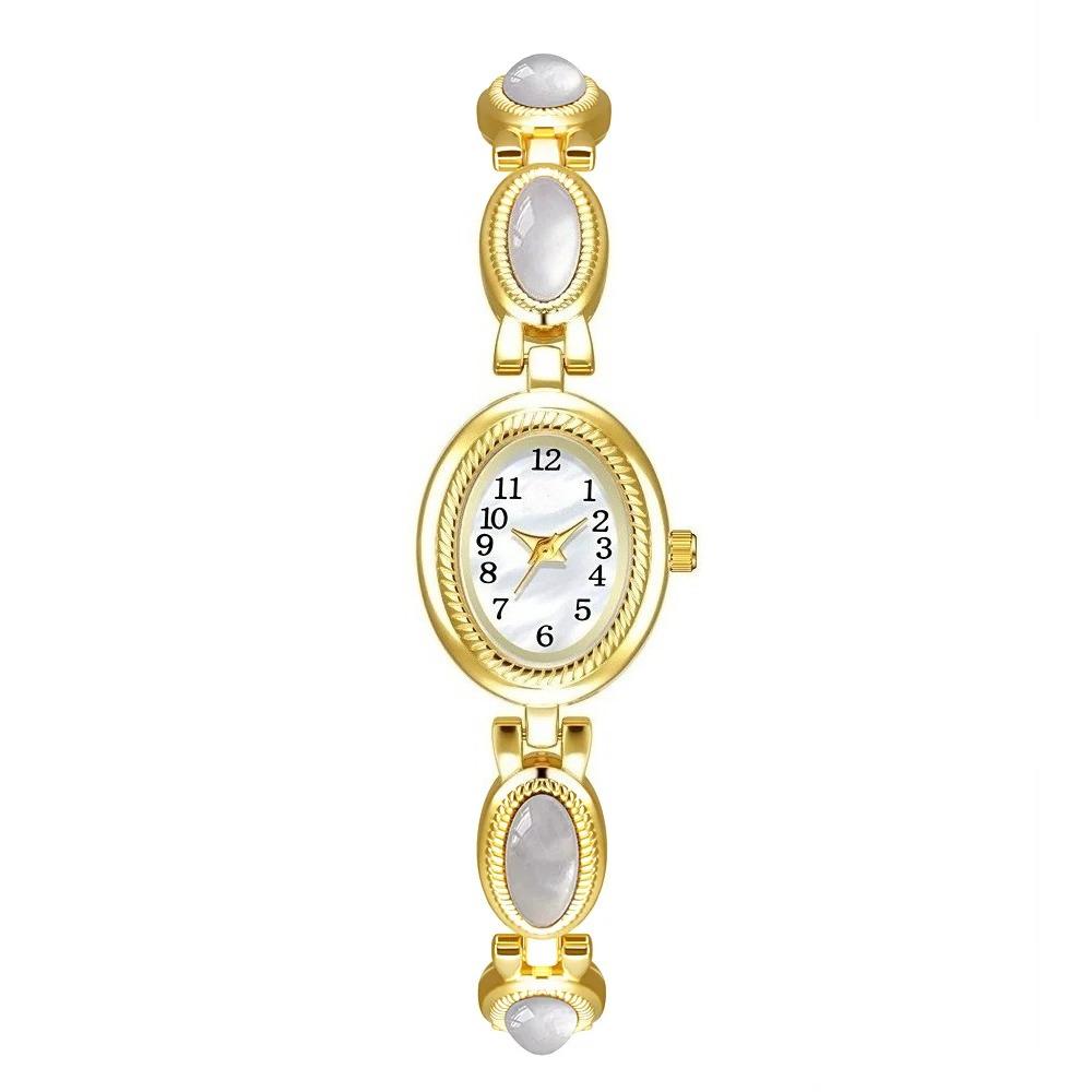 Vintage Watch Oval Quartz Waterproof Watches Women's Bracelet Wristwatch