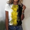 Women's T-shirt 3D Pattern Printed Casual Short Sleeved O-Neck Top Fashionable Street Women's Clothing