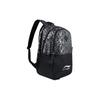 Li Ning Professional Student Trend Logo Print Fabric Tennis Bag Sports Bag Badminton Bag Backpack Unisex Backpack Black Silver ABSQ388-1