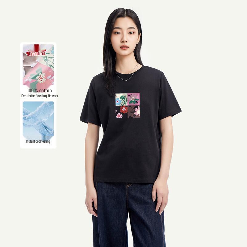 FivePlus Women s 100% Cotton Cooling Short-Sleeve T-Shirt L