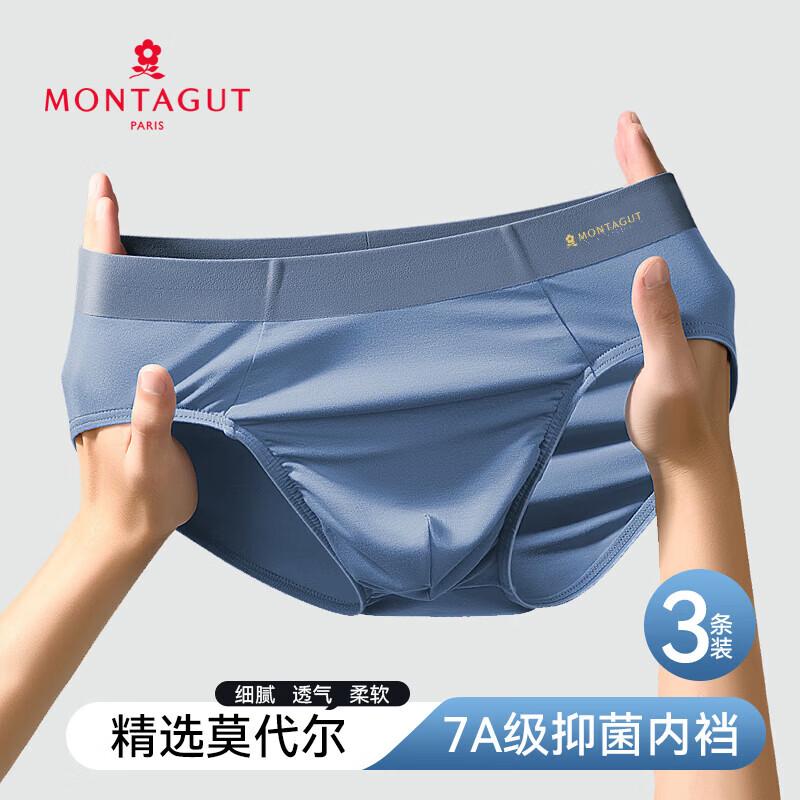 Мужские бесшовные трусы-брифы MONTAGUT из модала с антибактериальным эффектом XL