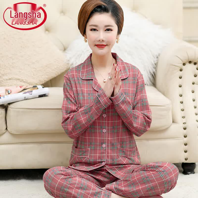 Langsha Women s Cotton Two-Piece Lounge & Pajama Set 3XL