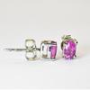 8.95 Ct Natural Pink Sapphire Oval Cut Earring 925 Sterling Silver