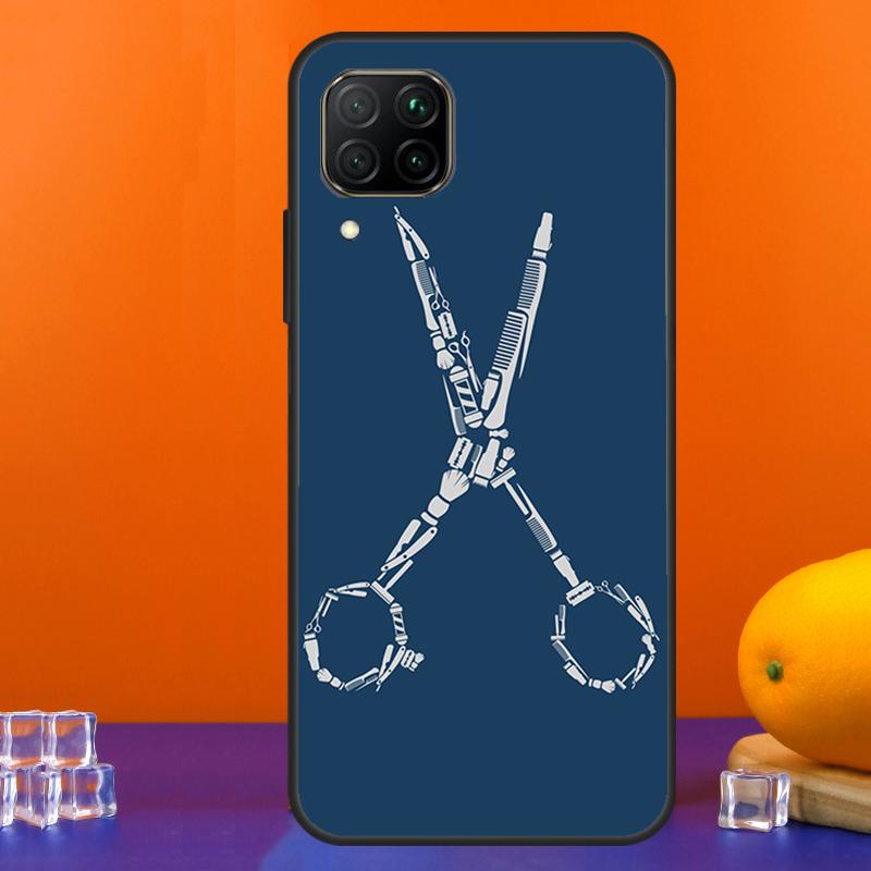 Hairdresser Barber Scissors For Huawei Nova 12s 12i 11i 5T 9 10 SE Y91 Y90 Y60 Y70 Y72 Y61 P60 Pro P20 P40 P30 Lite Case