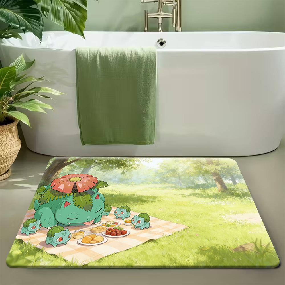 

Pokemon All Characters Group Print Non-slip Doormat, Soft Absorbent Floor Rug for Home Decor 40cm x 60cm