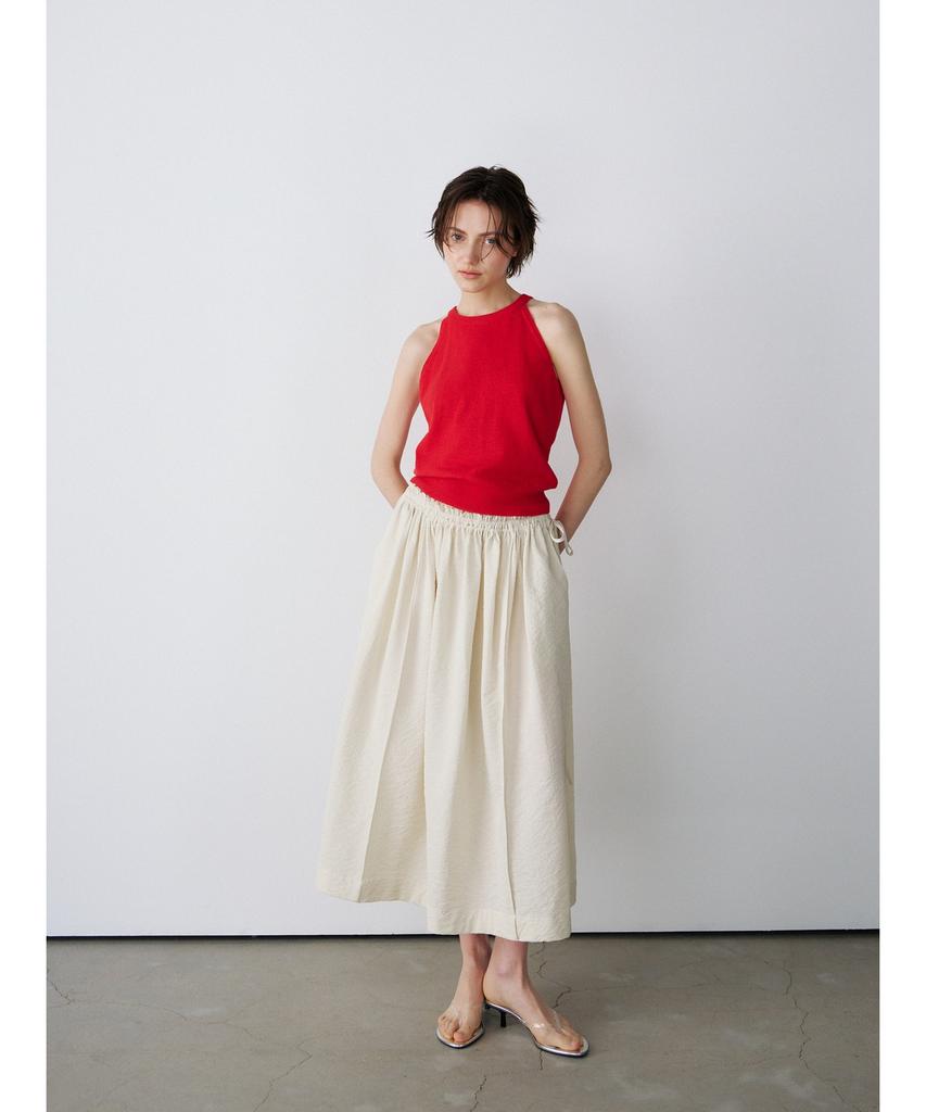 Ninnis [3Nd] Open-Back Halter Knit Top (Red)