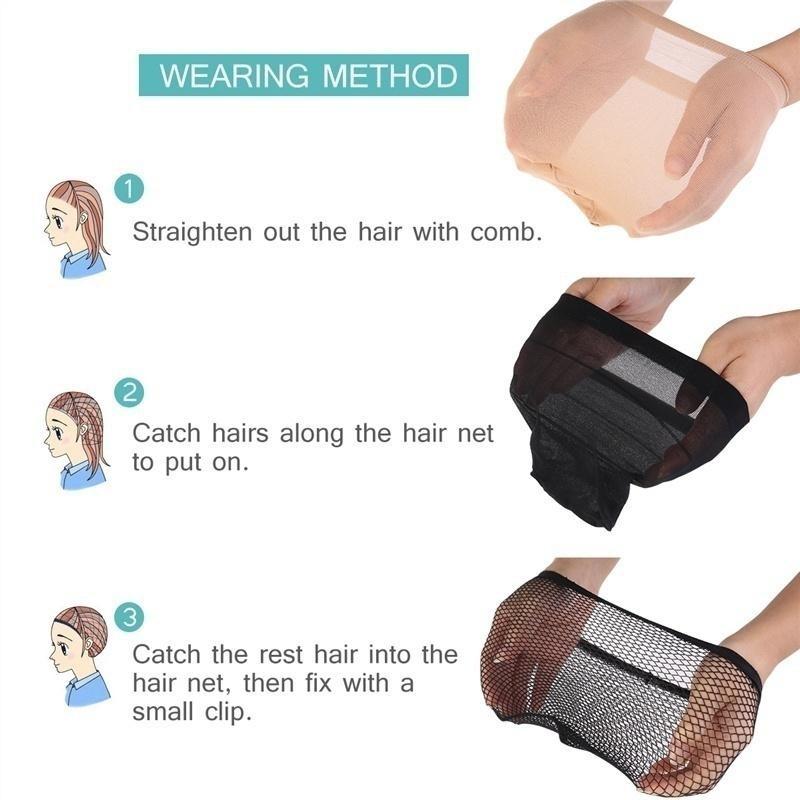 5 Pcs Super Soft Texture Wig Caps Neutral Nude White Brown And Black Mesh Wig Cap