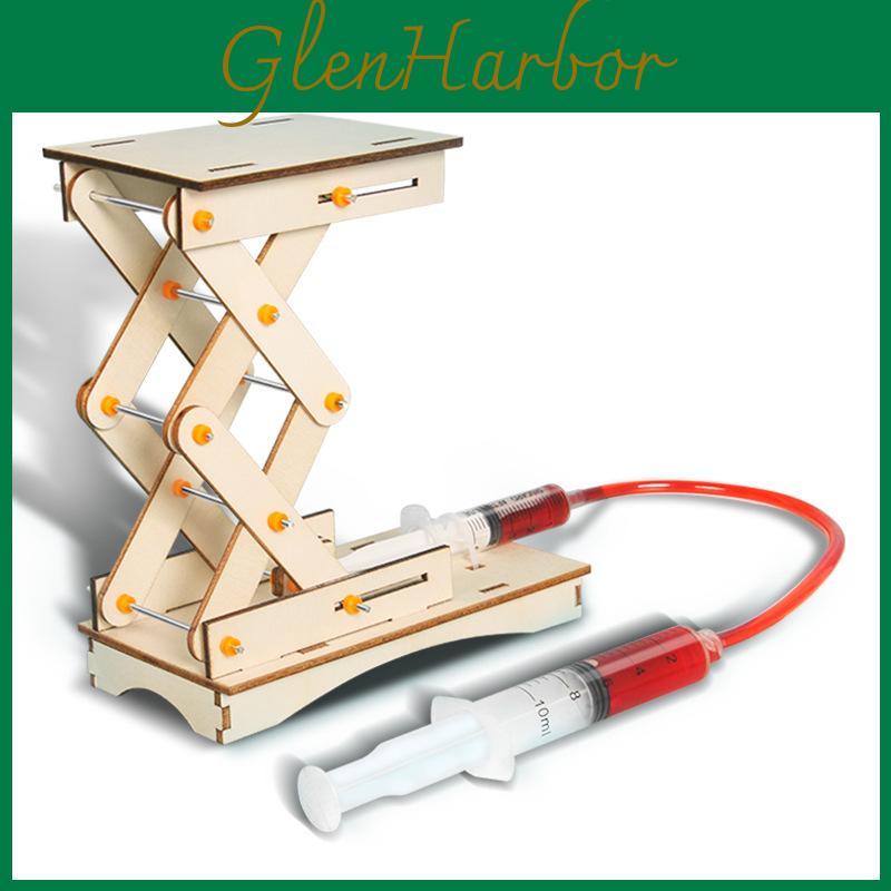 Childrens Wooden Hydraulic Lift Science Diy Kit With Educational Physics Toy For Kids
