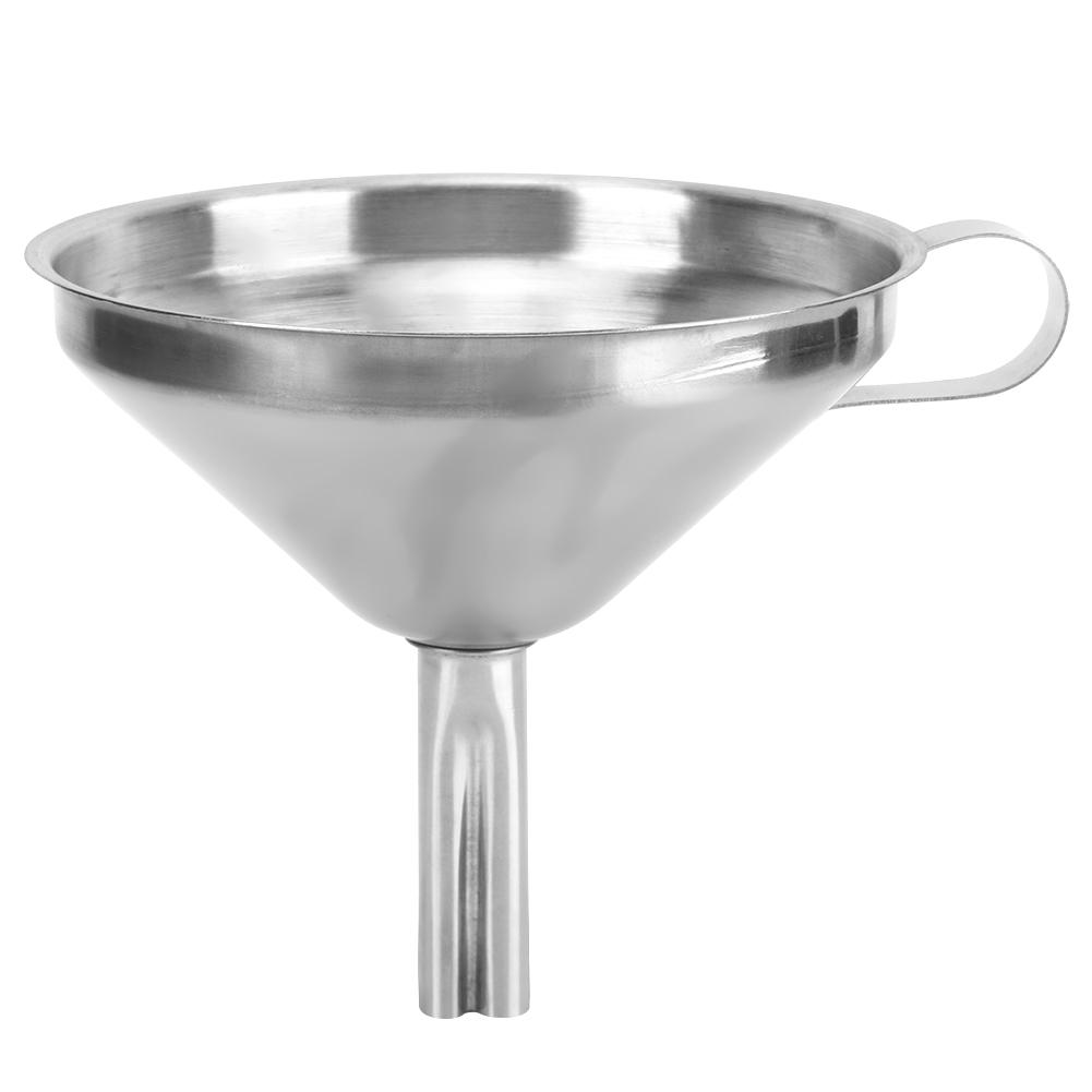 Portable Kitchen Stainless Steel Liquid Oil Funnel with Detachable Filter