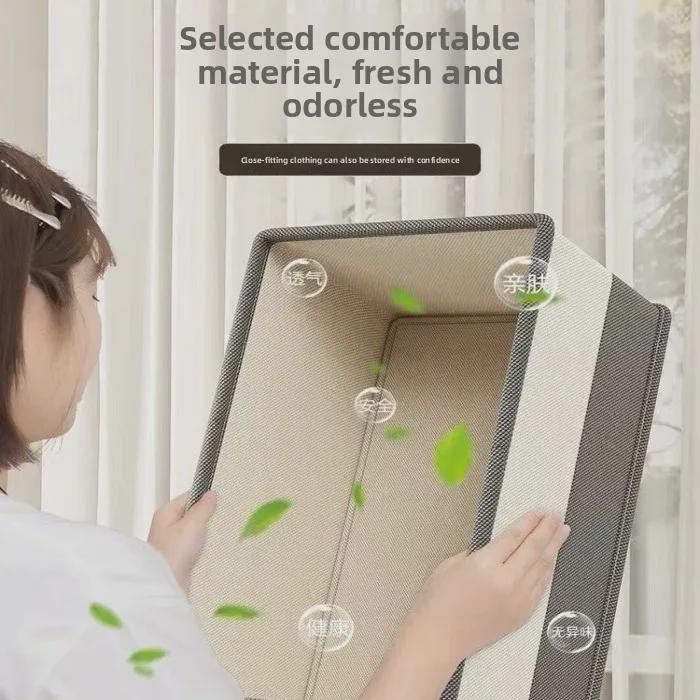 Quilt & Clothes Storage Box: Foldable Wardrobe Organizer with Dividers