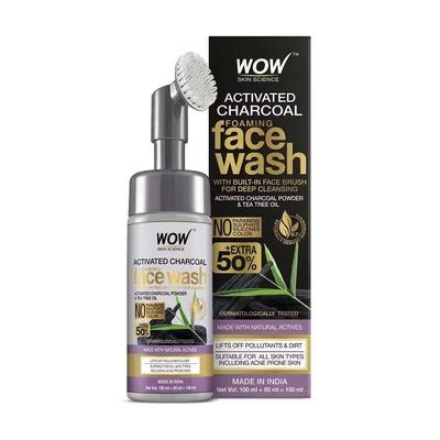 Cleansing Foam with Activated Charcoal (150 Ml), Activated Charcoal Foaming Face Wash,