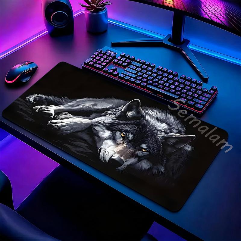 Wolfsmuster HD-Mauspads für Schreibtisch XXL-Mauspad Tastatur Gaming-Schreibtischmatten Büro-Computer-PC-Gamer-Laptop-Schreibtischmatte Geschenk