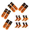 Comfortable Cotton Crew Socks with Spooky Ghostly Pumpkin Pattern for Halloween Festivities Middle Tube Calf Socks