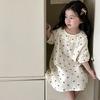 Girls Princess Style Thin 100 Percent Cotton Nightdress Kids Summer Sleepwear Home Clothing