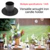 1/4/6Pcs Matte Black Elegance Iron Party Centerpieces Wedding Tables Decor Round Candlestick Holder Candle Holder