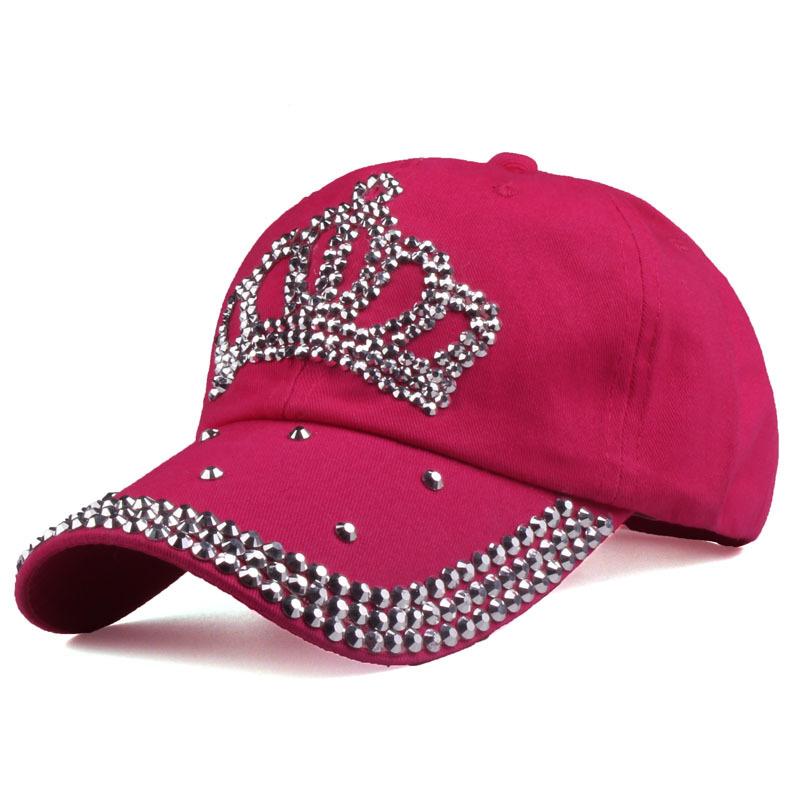 Chic Women's Rhinestone Crown Baseball Cap - Adjustable, Sun-Protective & Stylish Dad Hat for Outdoor Leisure, Crown, Baseball Cap, Sun Protection