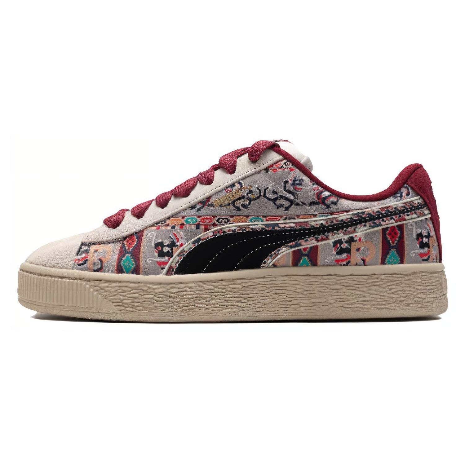 PUMA Suede Xl Bz Ethnic  White black red off white  Unisex 397197-01 EU 36