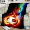 1PC Soccer, basketball, colorful water and fire pattern blanket, all season lightweight home office outdoor nap multifunctional blanket