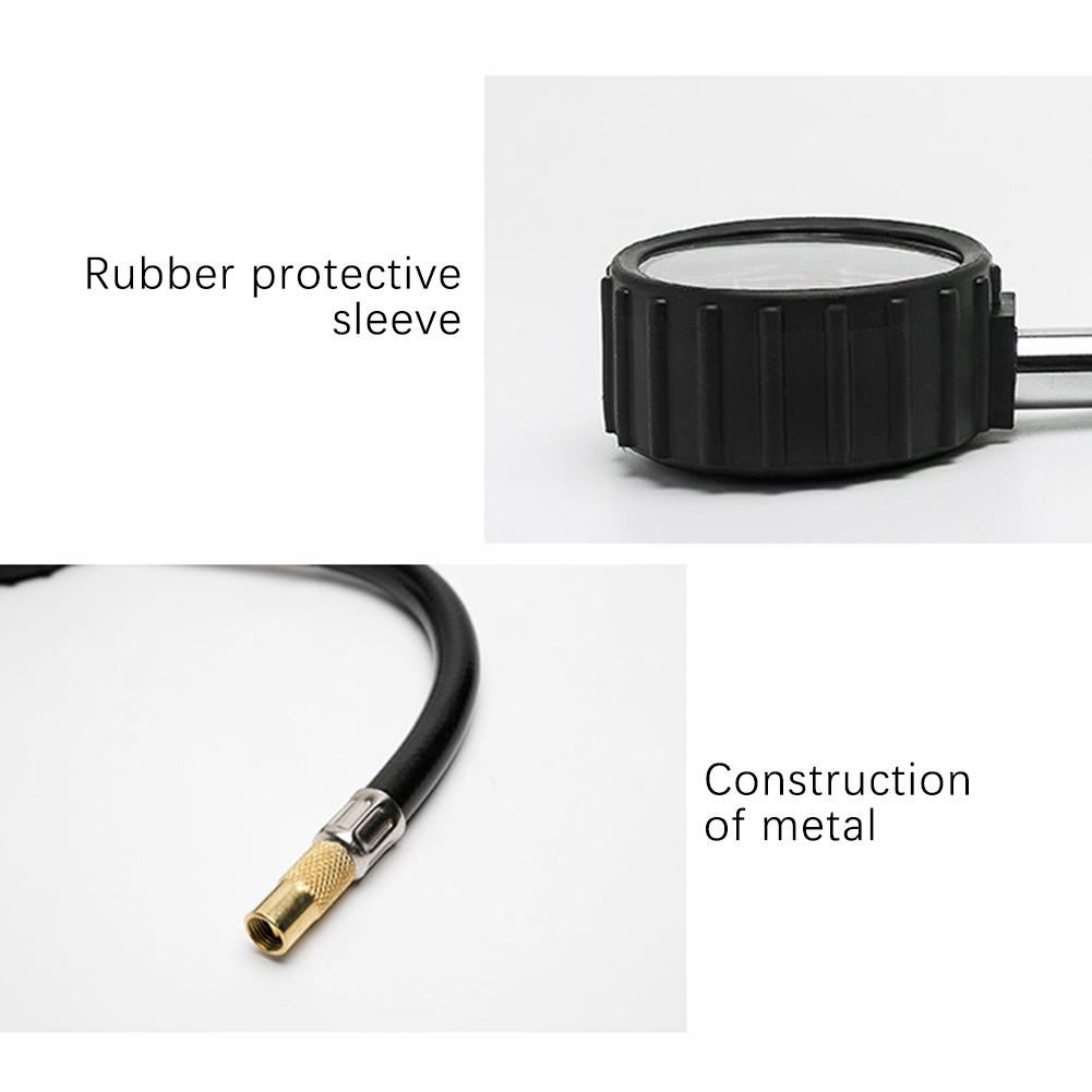 Tire Pressure Gauge Meter Tester,Car Tyre Pressure Gauge Long Hose Tire Meter Detector For Car Motorcycle Monitoring System