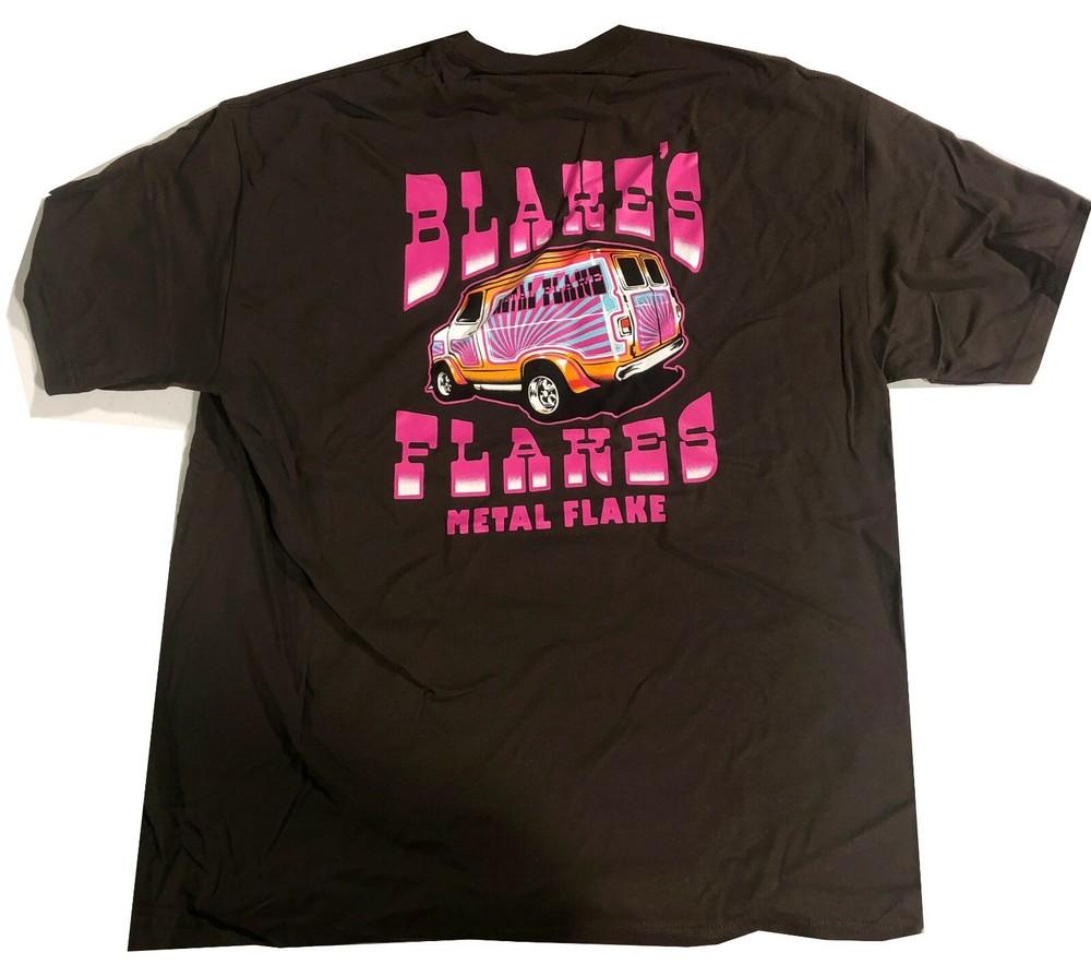 Blake s Flakes Metal Flake T-shirt Dark Brown Unisex T-Shirt XXXXL