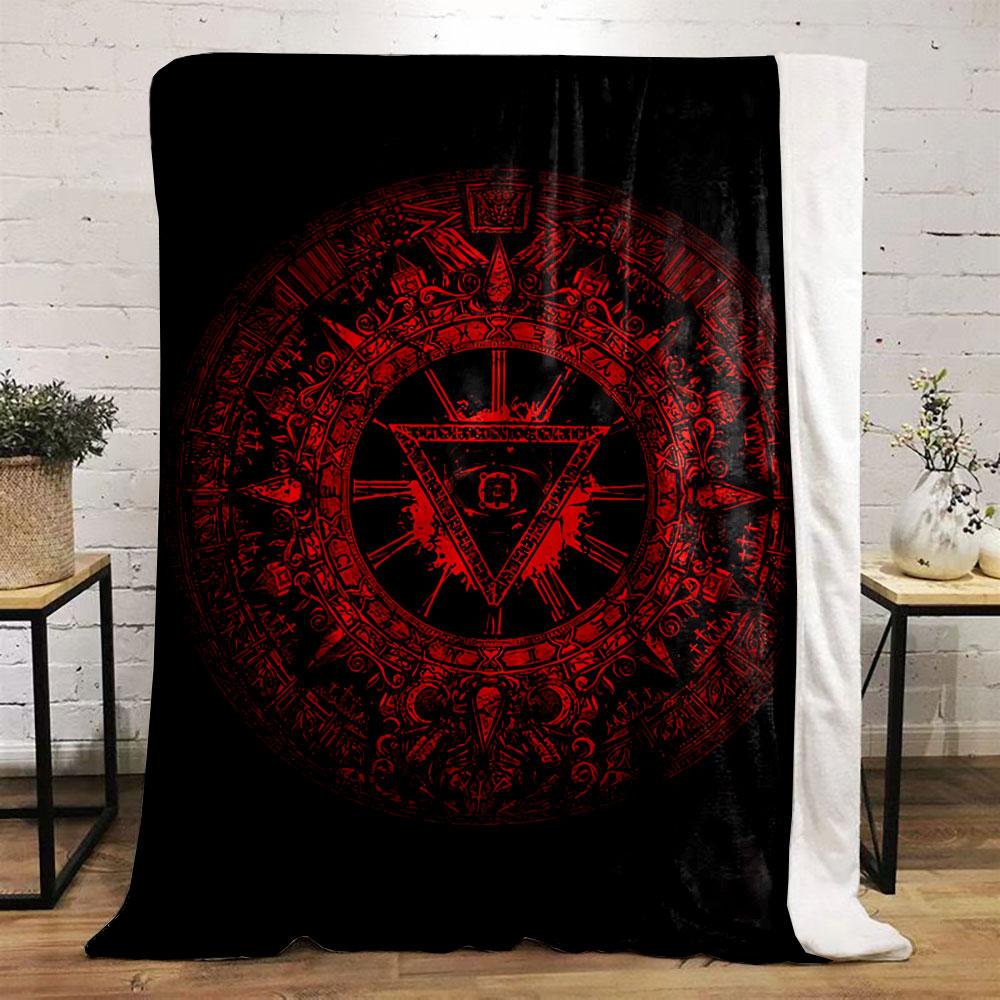Mystical Red Symbol Blanket for all seasons blanket lunch break throw gift