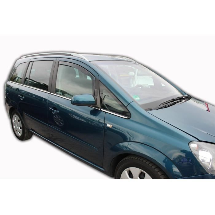 Déflecteurs d'air - J&amp;J AUTOMOTIVE - Opel Zafira B - Fumé - Acrylique renforcé - Installation facile