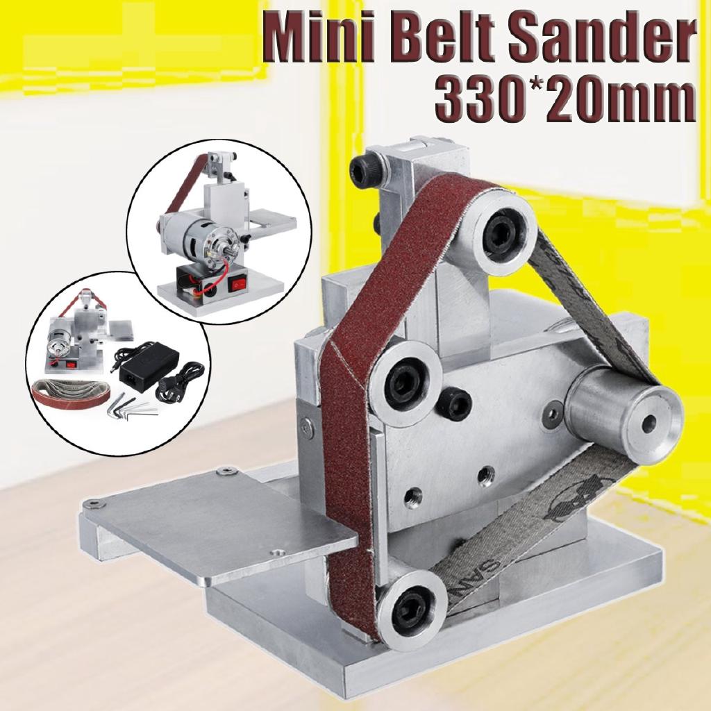 

330x20ММ DIY Ленточный шлифовальный станок Мини шлифовальный Заточной станок с 7-ступенчатой регулировкой скорости Блок питания