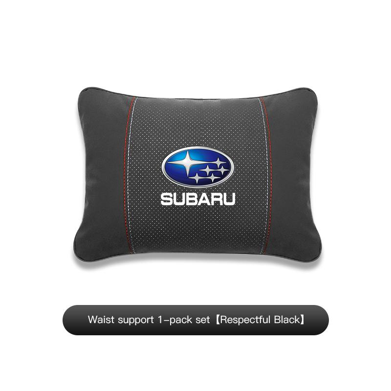For Subaru BRZ Crosstrek Legacy XV Forester WRX 2006 STI Suede Car Neck Pillow Headrest Lumbar Support Pillow Spine Protect Key foi0