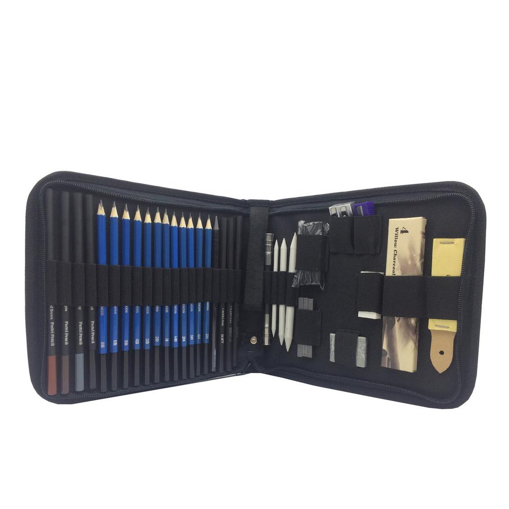 Hot Sale With Cheap Price 40pcs Drawing Pencil Set And Sketching Pencil Set In Nylon Case For Artist And Beginners And Hobbies