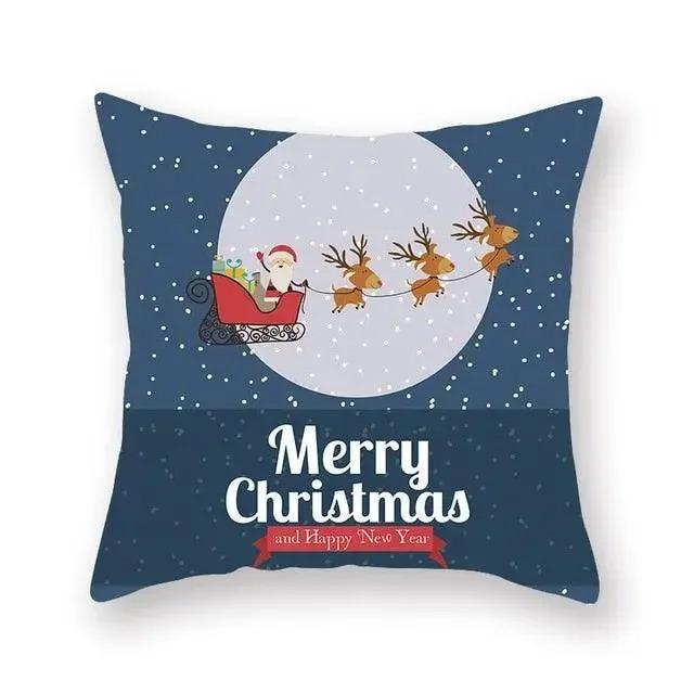Christmas Themed Pillowcases Car Accessories Office Santa Claus Guest Sofa Home Pillowcases