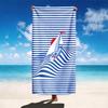 Sailboat Print Beach Towel Quick Dry Soft Lightweight for Pool Party Surfing Diving Outdoor Birthday Gift Unisex