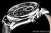 JMW TOKYO Men's Moon Phase Watch, Japanese Movement, 100m Water Resistant, Genuine Leather Strap, Roman Numerals, Black & Silver [Limited To 300