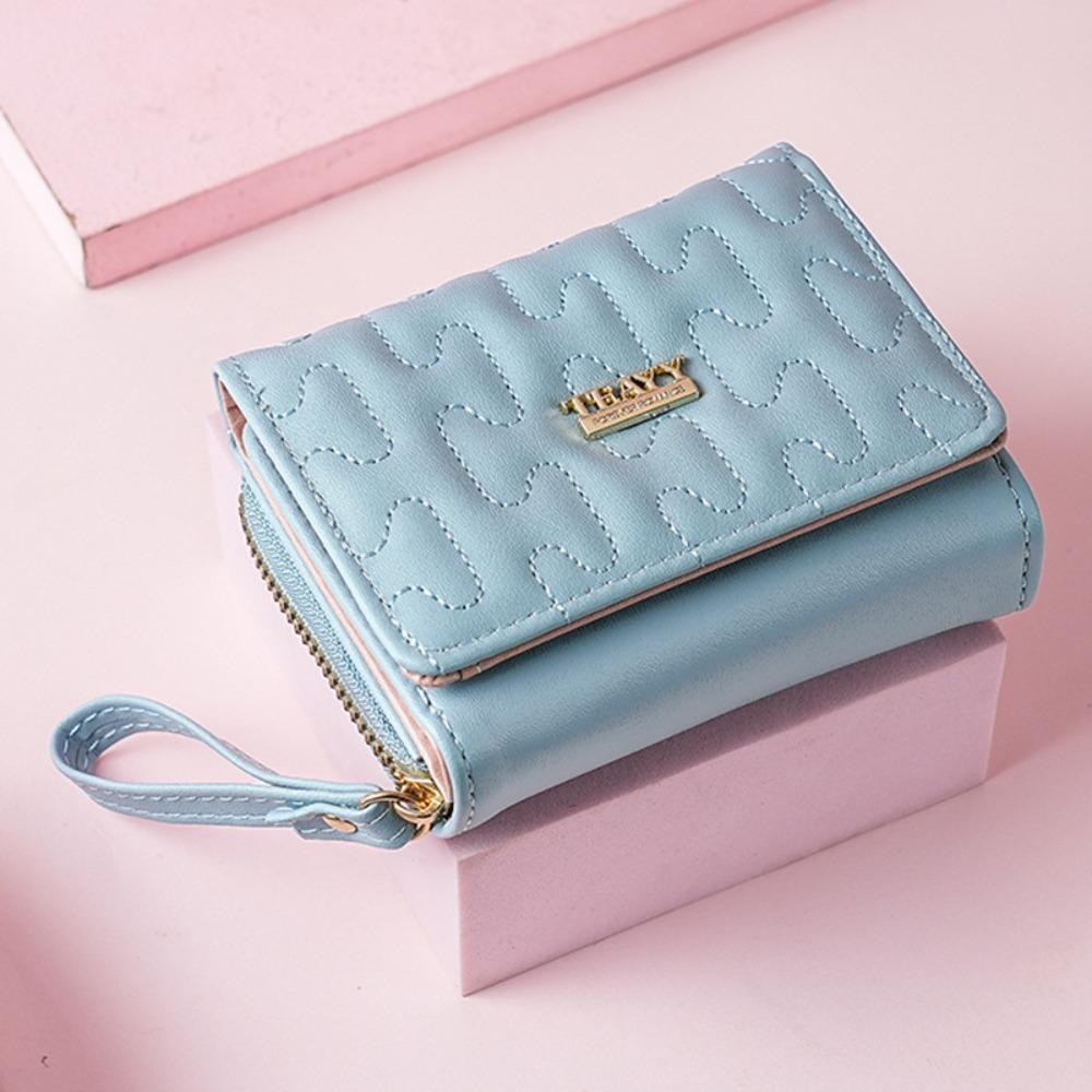 Fashion PU Leather Women s Wallet Zipper Money Bag Coin Purse Versatile Large Capacity Short Wallet