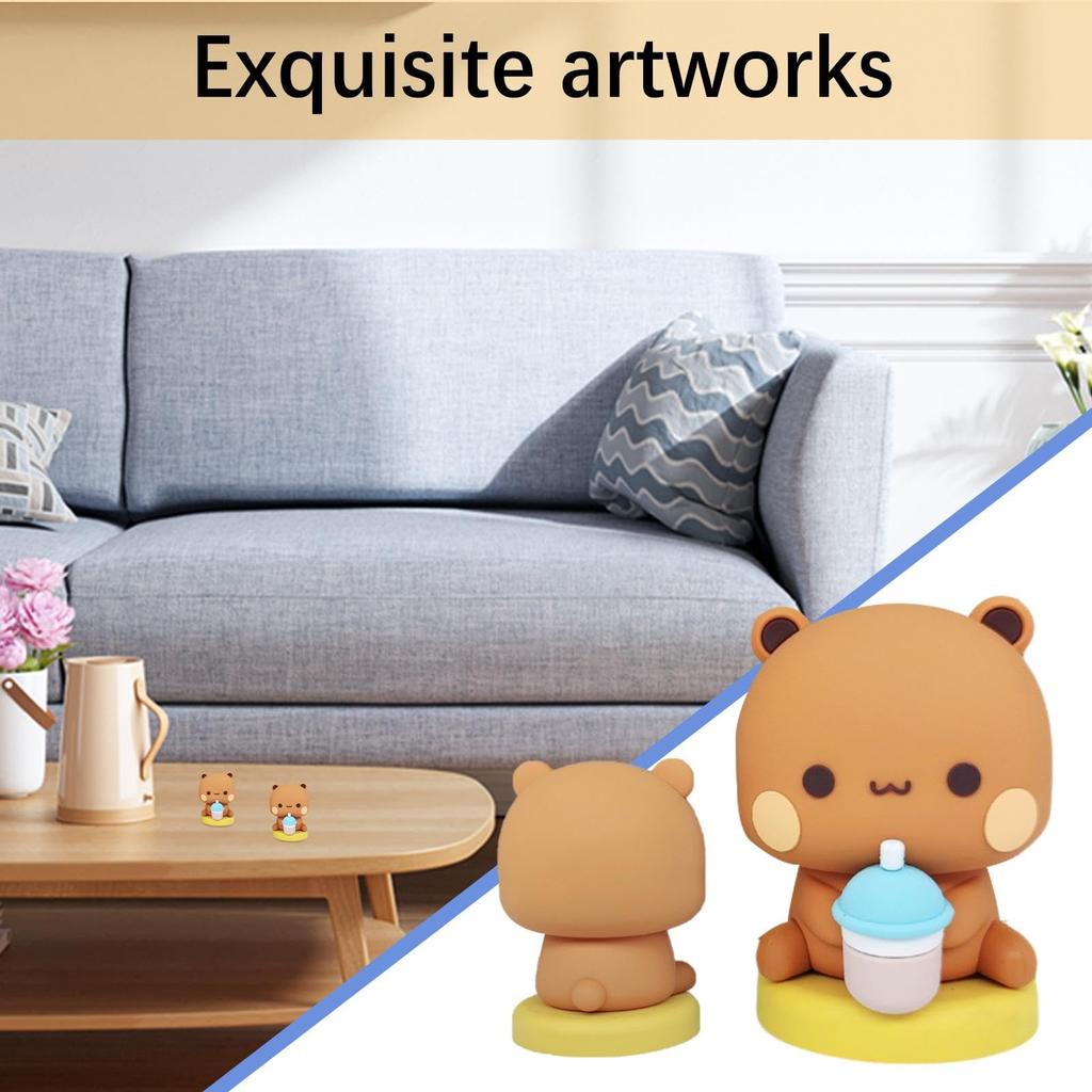 Bubu Dudu Bobblehead | Decor pentru bordul mașinii | Decor drăguț pentru mașină cu urs panda