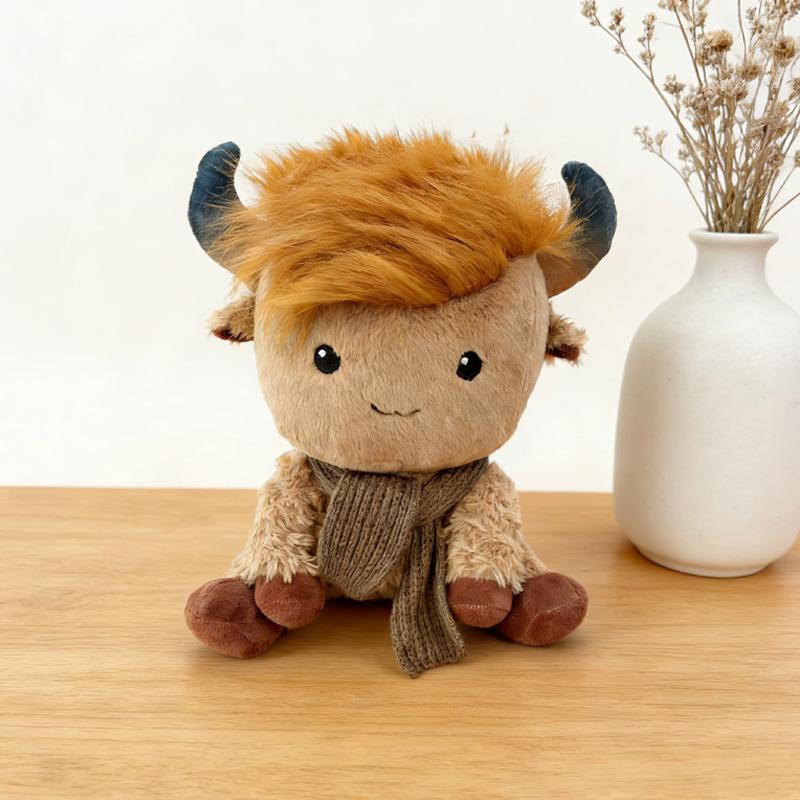 

New Highland Cow Plush Toys Exquisite Animal Doll Unique Doll Comfortable Sleep Companion Products Birthday Gifts For Children 30cm коричневый
