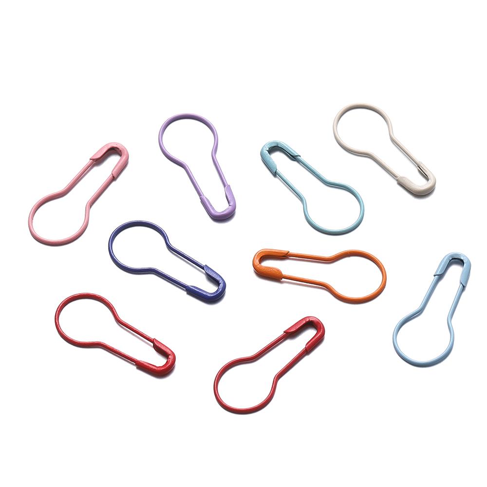 

50/100pcs/Lot Colorful Gourd Shape Safety Pins Paper Clip DIY Sewing Tools Metal Needles Large Safety Pin Brooch Accessories 50pcs