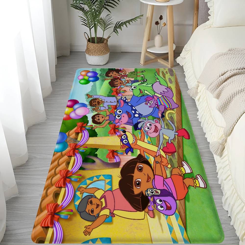 Cartoon D-Doras The Explorer Theme Room Mats Retro Multiple Choice Living Room Kitchen Rug Non-Slip Welcome Rug