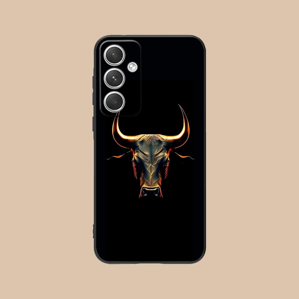 Bull Head Phone Case for Samsung Galaxy S26 S25 S24 S23 S22 S21 S20 Note20 Plus FE Ultra Soft TPU Shockproof Cover