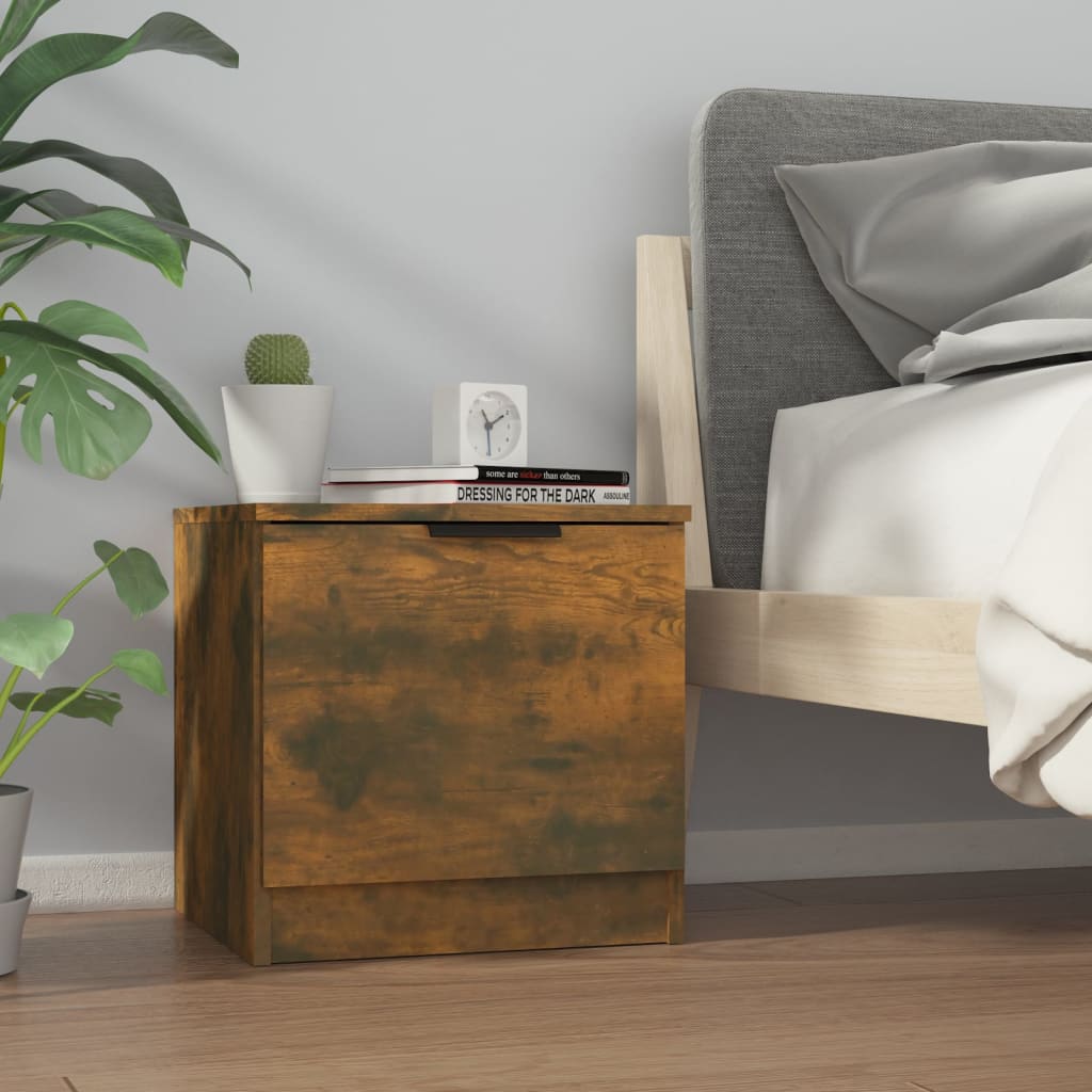Nightstands 2 pcs Smoked Oak 40 x 39 x 40 cm