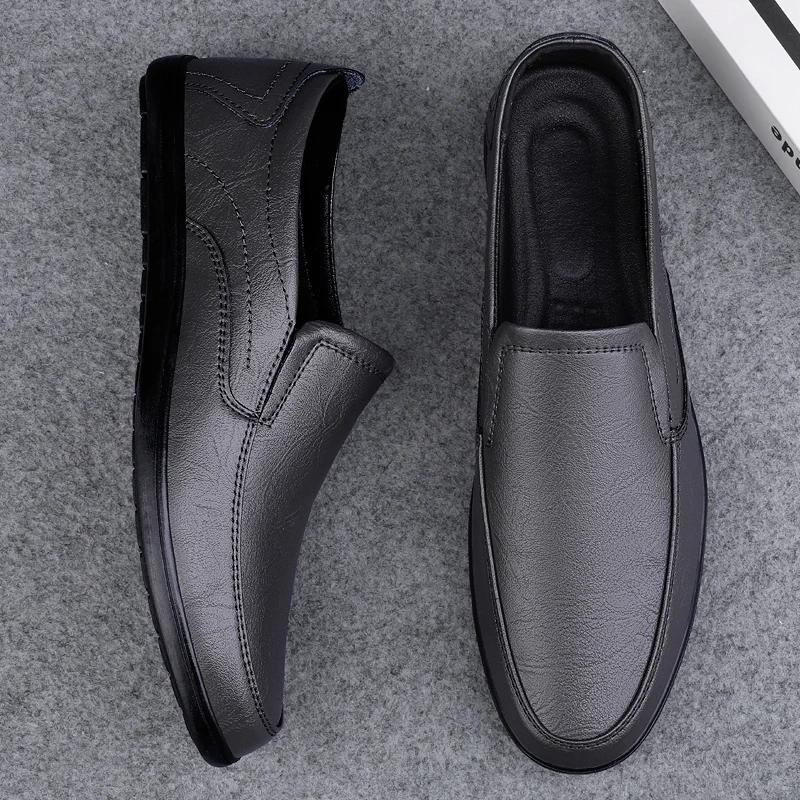 Fashion New Men's Shoes Handmade Men Casual Leather Loafers For Man Versatile Mocasine Slip-On Flats Design Man Driving Shoes Boat Shoes