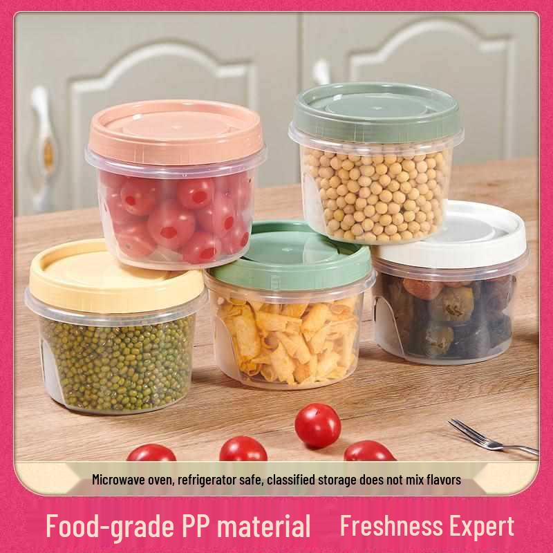 Microwave-Safe Airtight Bento Box: Small Round High-Temperature Resistant Fruit Storage Container with Lid for Refrigerators.