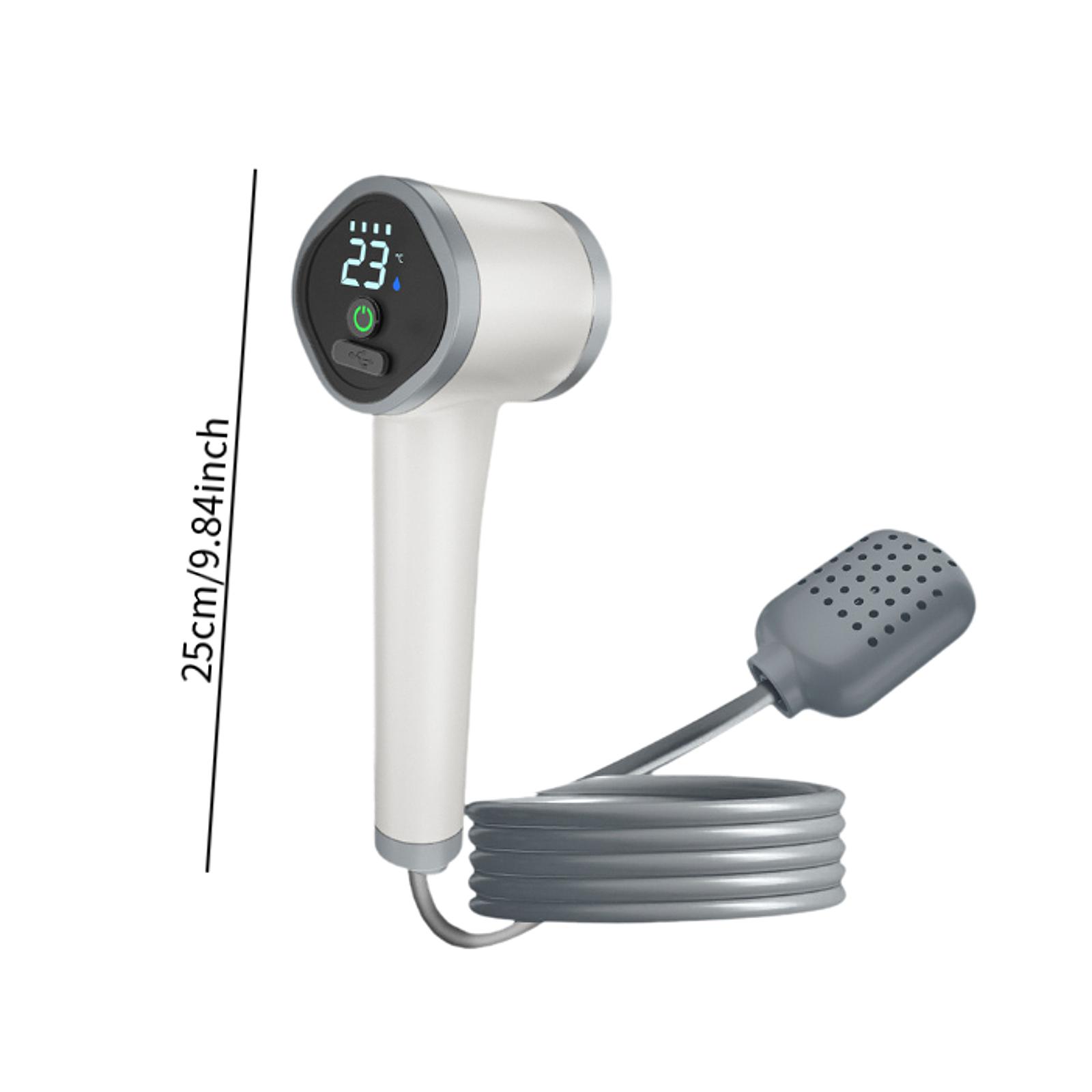 

Электрический уличный душ для купания USB-мойка для головы Портативный душ для кемпинга Водонепроницаемый для пеших походов Путешествий Автомобильный душ для пляжа серый