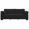 3 Seater Sofa Black 220x77x82 cm Velvet