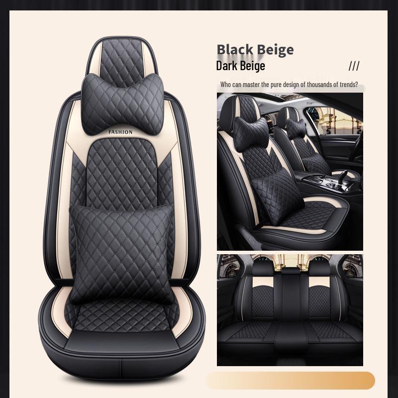 Jetour X70 Plus Cool Edition Bluebird Universal Car Seat Cushion - Full Leather, Diamond Pattern, Four Seasons.