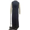 2026 New Women's Casual Loose Sleeveless Long Dress with Single-Breasted Buttons and Fashionable Hood