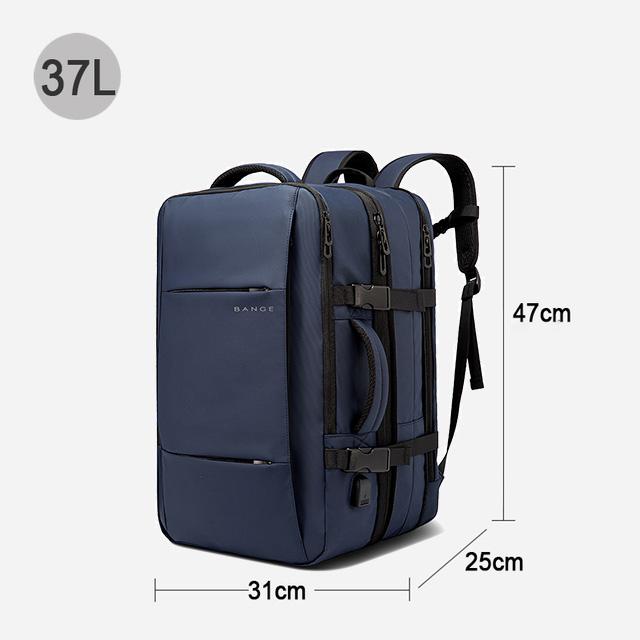 Aesthetic Men Business Backpack School Expandable USB Bag, Large Capacity 17.3 Laptop Waterproof Fashion Travel Backpack