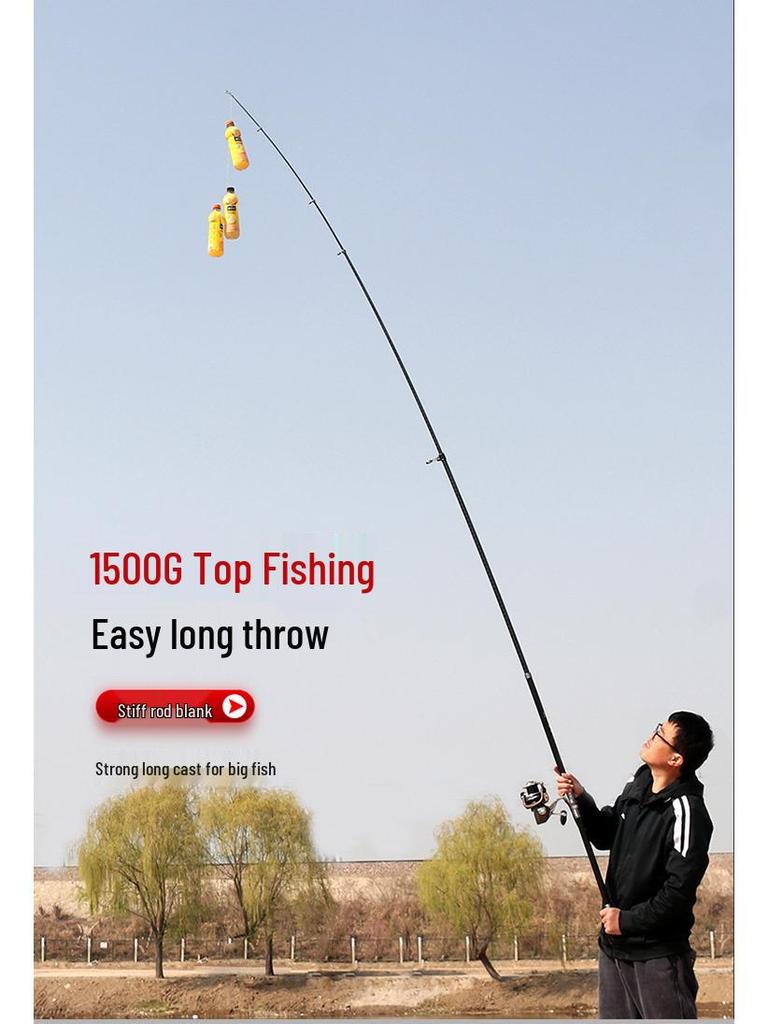 Ultra-Light Carbon Fiber Fishing Rod 3.6m/4.5m Long Cast Sea Rod Set